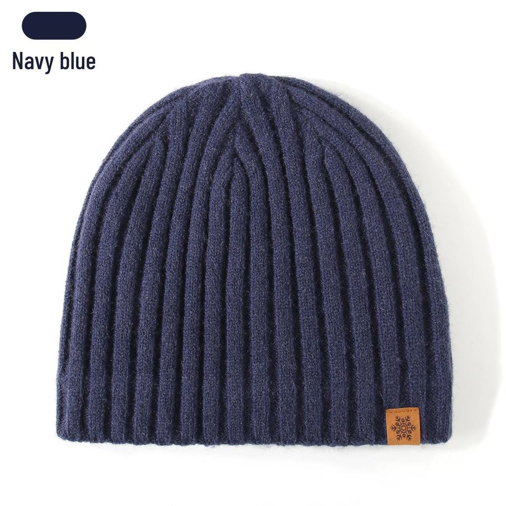 New Style Unisex Double-Layer Knit Hat for Winter - Warm Cross-Stitch Design with Ear Protection