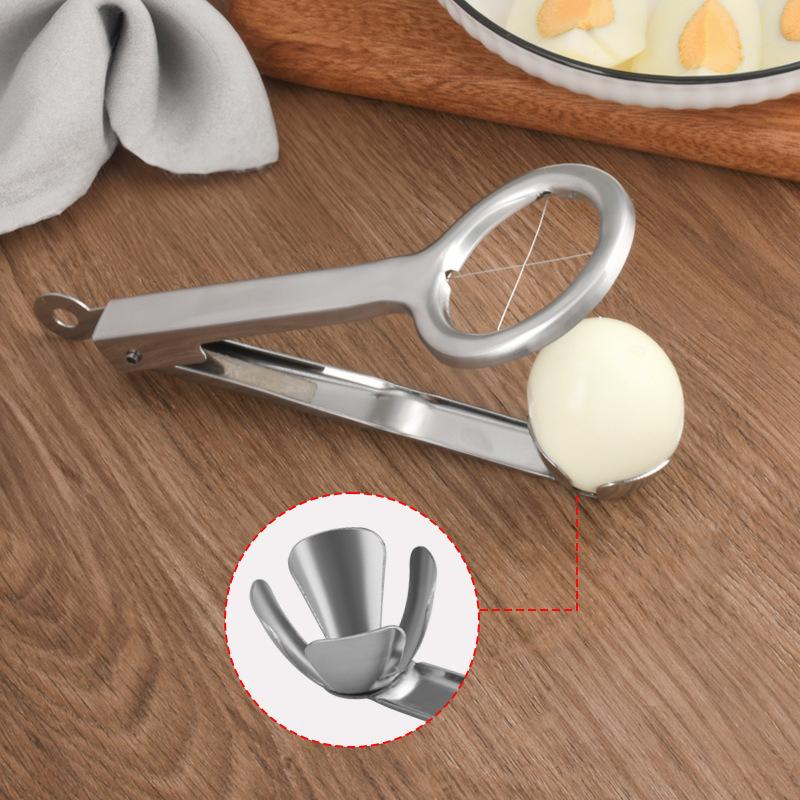 Aluminum Alloy Egg Cutter with Handle Multifunctional Portable Preserved Egg Splitter Egg Slicers Kitchen Accessories 2