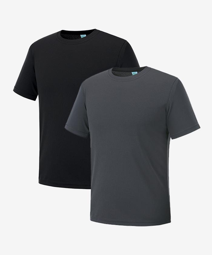 Beullaegmonseuteopis [2Pack] Honeycomb Dry Functional Cool Short Sleeve T-Shirt 2P (Type B)
