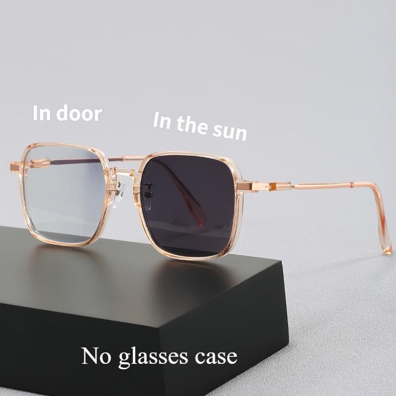 1 para okularów unisex kwadratowych fotochromowych zmieniających kolor do telefonu i komputera - Stylowe i wszechstronne okulary