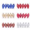 Set of 5 Metallic Plastic Pinecone Decoration Christmas Pine Cone Hanging Ornament for Tree Wreath and Gift Wrapping