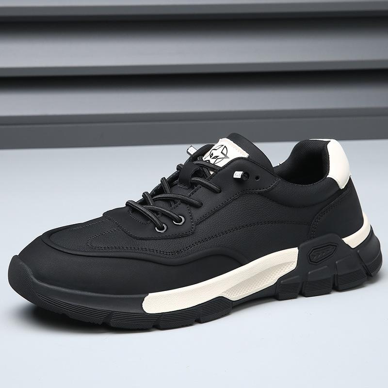 Men's shoes are versatile, high-end, trendy leather shoes, men's genuine leather retro soft-soled sports and leisure shoes