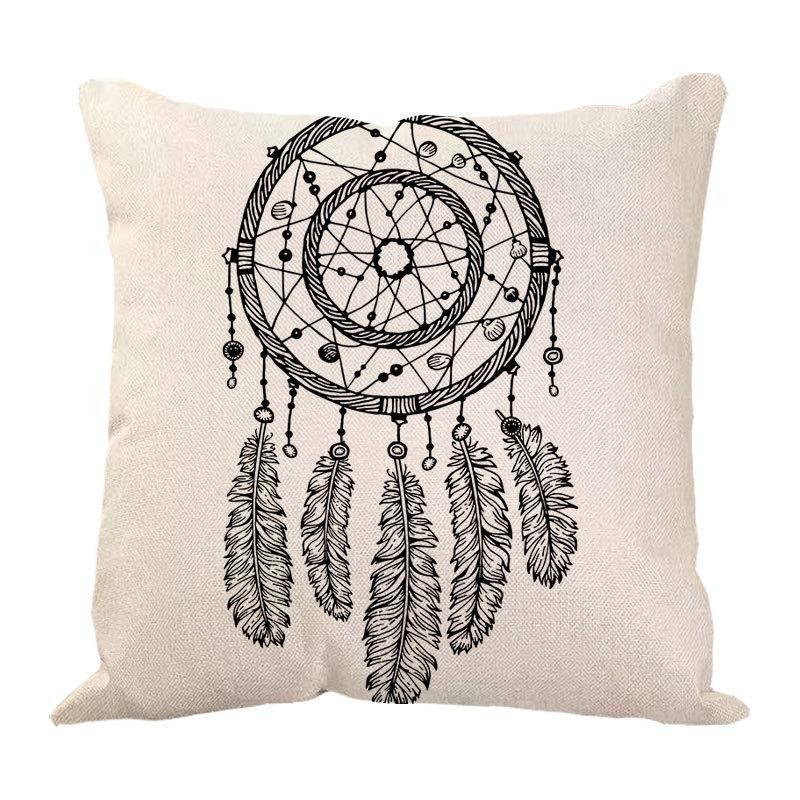 Dreamcatcher Printed Bay Window Decoration Pillow Case Car Waist Pad Pillow Sofa