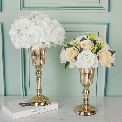 Vase en fer forgé doré de style européen, accessoires de photo de mariage anti-chute, supports de fleurs simulés dorés, décoration de table