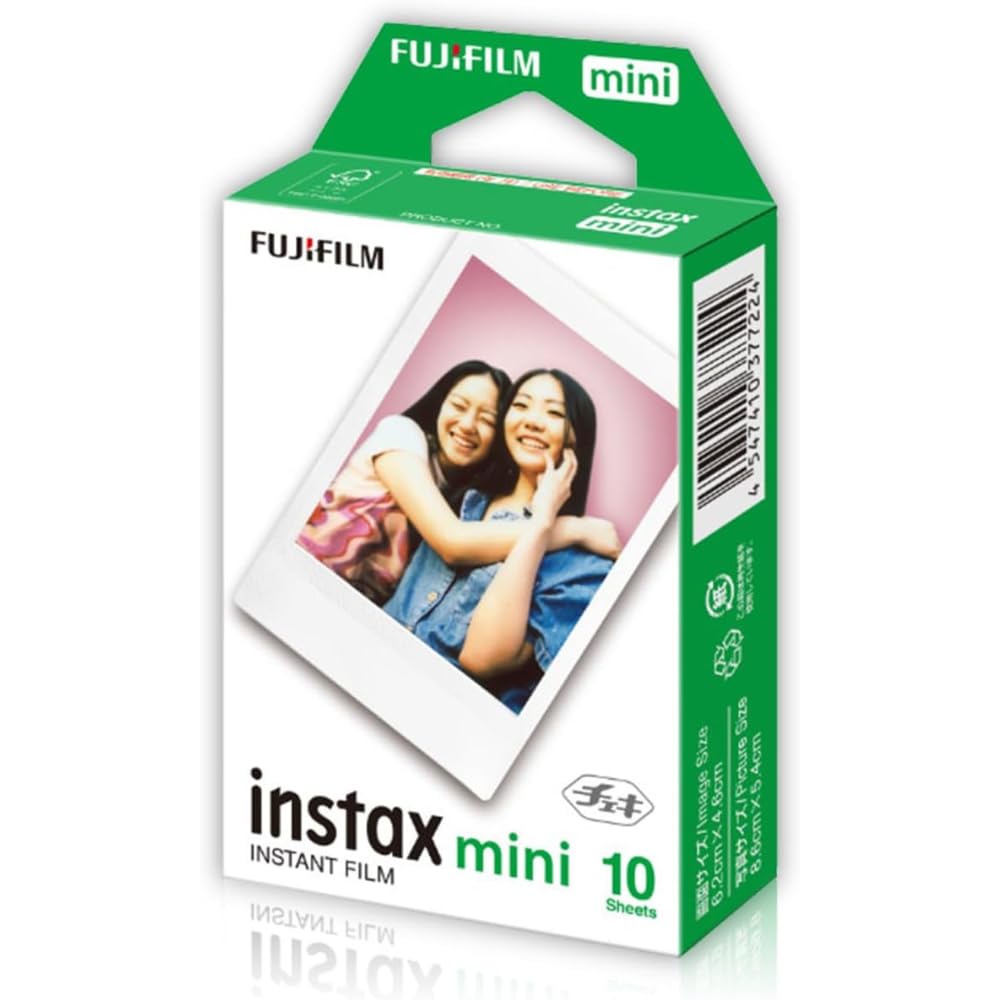 Fujifilm Instax Mini JP1 Instant Film, Card Size, with SOLOFIS Lens Cleaner (Box of 10)