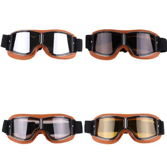 Universelle winddichte Vintage-Motorradbrille für den Außenbereich, Motorradhelm-Brille