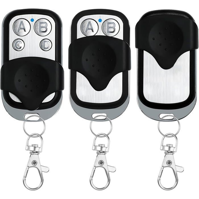 Télécommande universelle portail - Modèle 2260 - 433,92 MHz - 4 boutons - Lot de 3