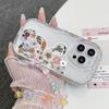 Floral bear cute for iphone17pro mobile phone case 11 Apple 15/14 bracelet 13promax new 12