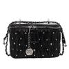 Niche Pleated Embroidery Thread Chain Square Box Bag New Trendy Fashion Versatile Small Square Bag Shoulder Messenger Bag