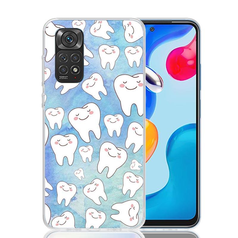 Wisdom Teeth Dentist Tooth Case Phone Cover for Xiaomi Redmi Note 14 13 12S 12 11S 11 11T 11E 10S 10 Pro Plus 5G Trend Fundas No