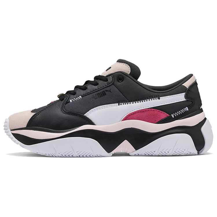 PUMA Women's Black Pink White Storm Anti-Valentine's Day Low Top Casual Shoes 372118-01