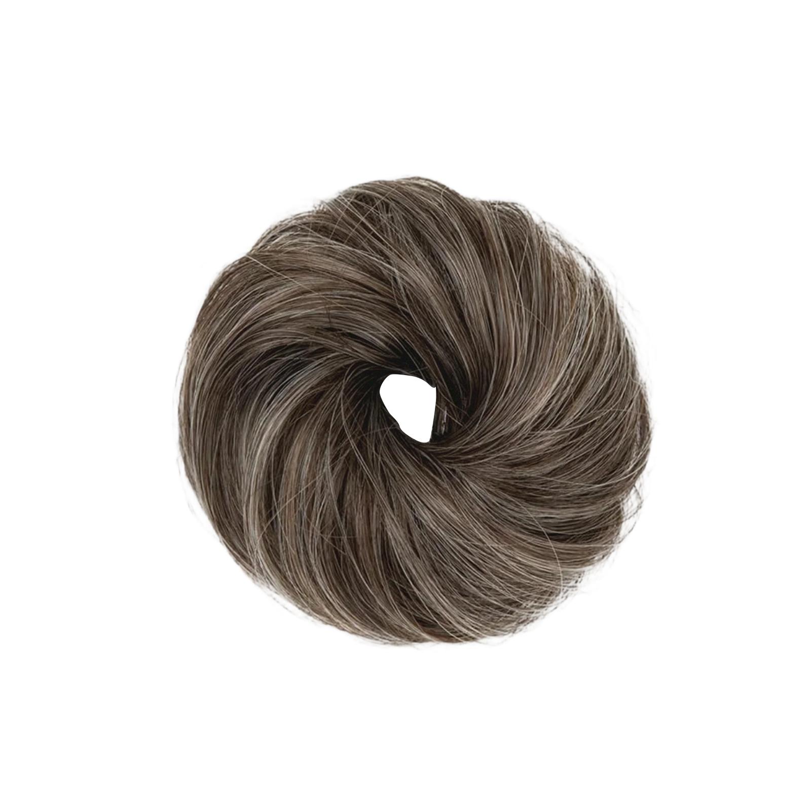 Накладки для пучка, Кудрявые резинки для волос, Густые накладки для прически коричневый