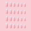 120 Pcs Press On Nails French Tip False Nails Almond Full Cover Stick on Nails Artificial Fingernails Manicures Supplies