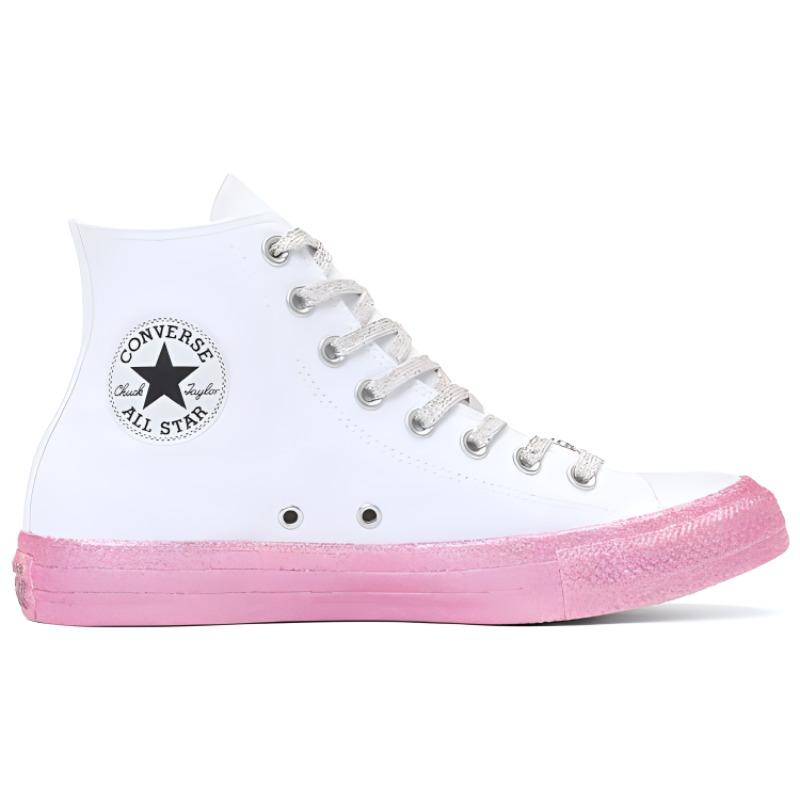 Miley Cyrus X Converse Chuck Taylor All Star High Lace-up High Top Espadrilles Unisex Pink White