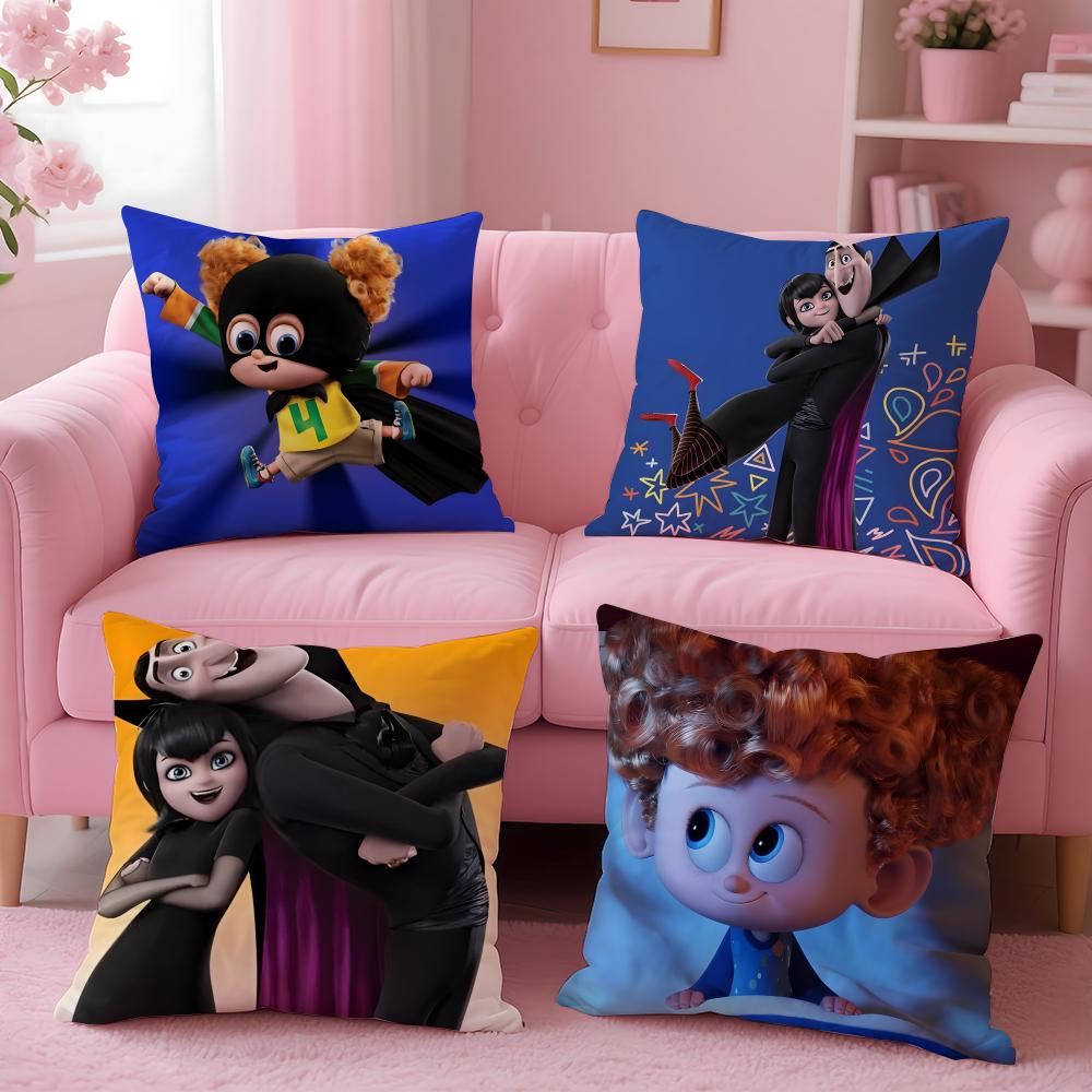 populer anime H-HotelS T-TransylvaniaS Cushion Cover Comfortable Reversible Pillow Cover Ideal for Car Sofa Bedroom & Beyond