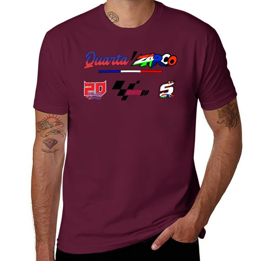 Quartararo X Zarco T-Shirt Customs Design Your Own Graphics Mens Graphic T-shirts Pack