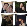 W-When the P-Phone R-Rings TV Pillow Case Anti-dustmite Pillowcase Invisible zipper silky short plush Sofa cushion cover