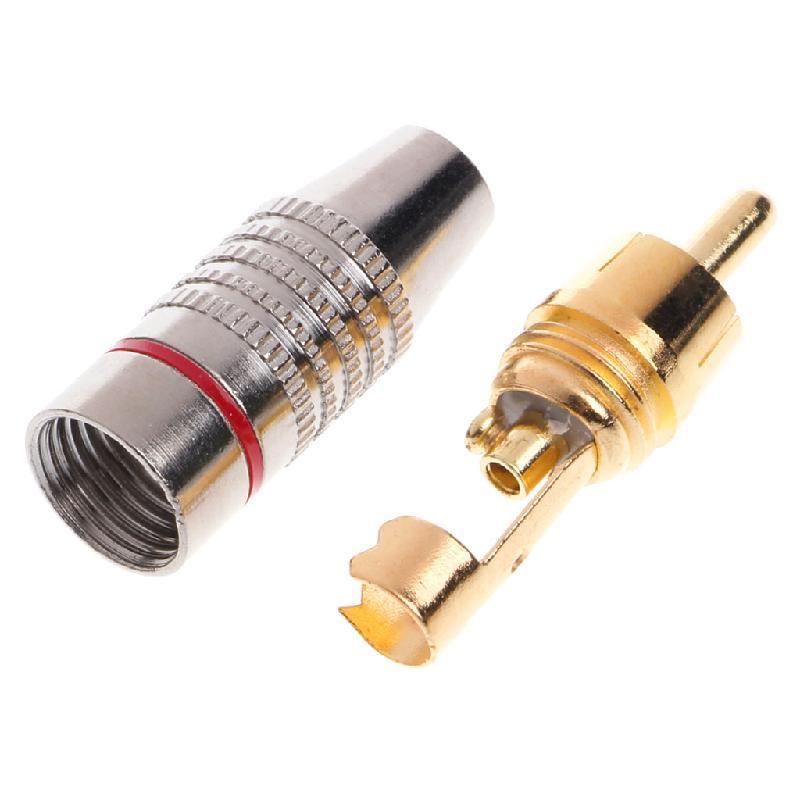 For RCA Male Connector Set of 10 Gold Plated for Audio and Video Needs