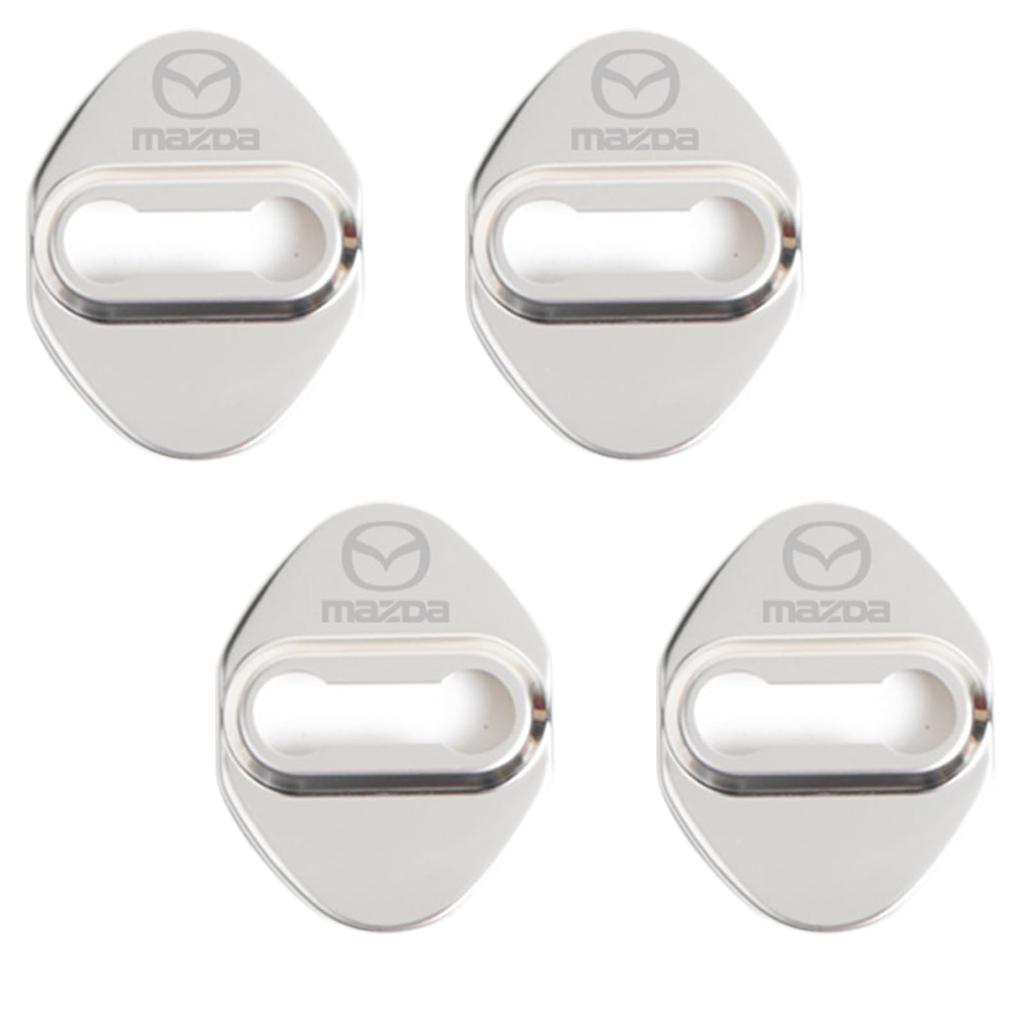 Meltryllis Mazda Exclusive Car Door Striker Set of 4 Accessories Car Door Lock Striker
