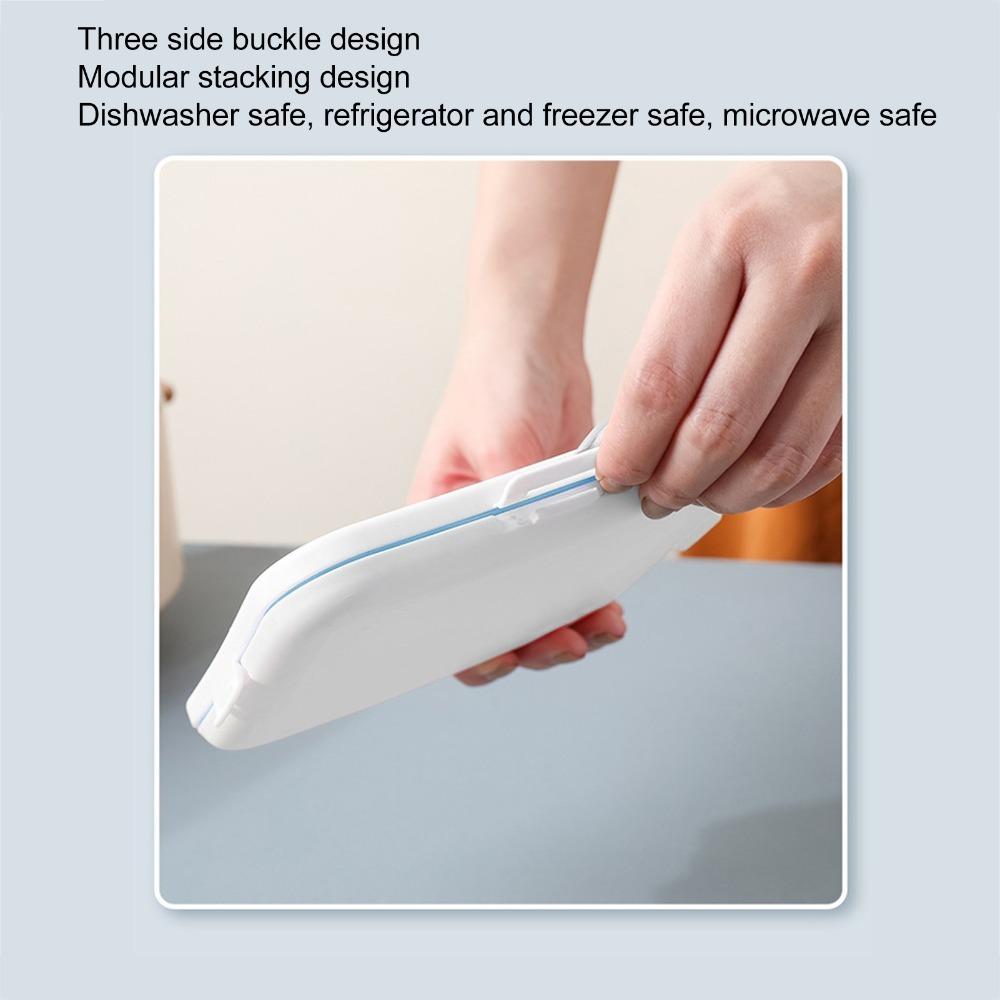 PP Silicone Material Lunch Container 3 Side Clips Food Snack Storage Sandwich Holder For Work