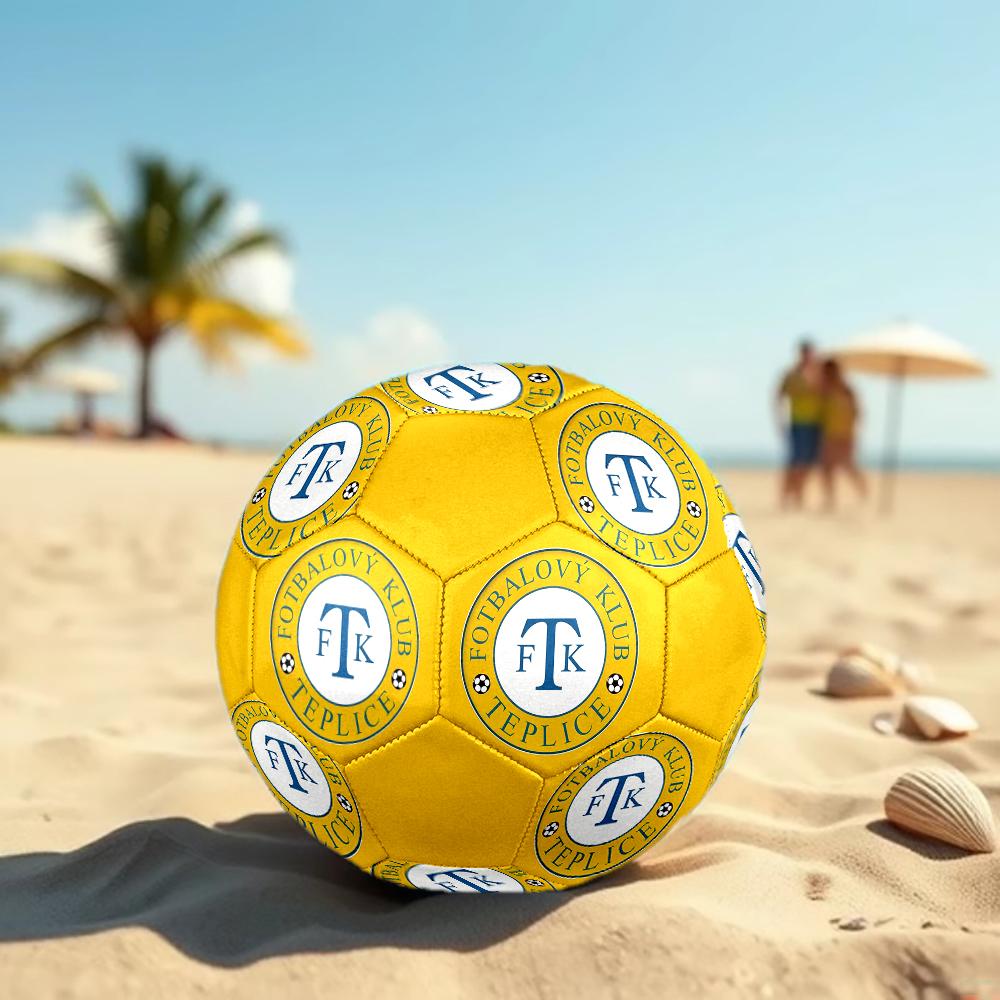 Football Club Teplice Soccer Ball, colorful, suitable for all ages, machine-stitched, PVC material, competition grade, durable and high bounce