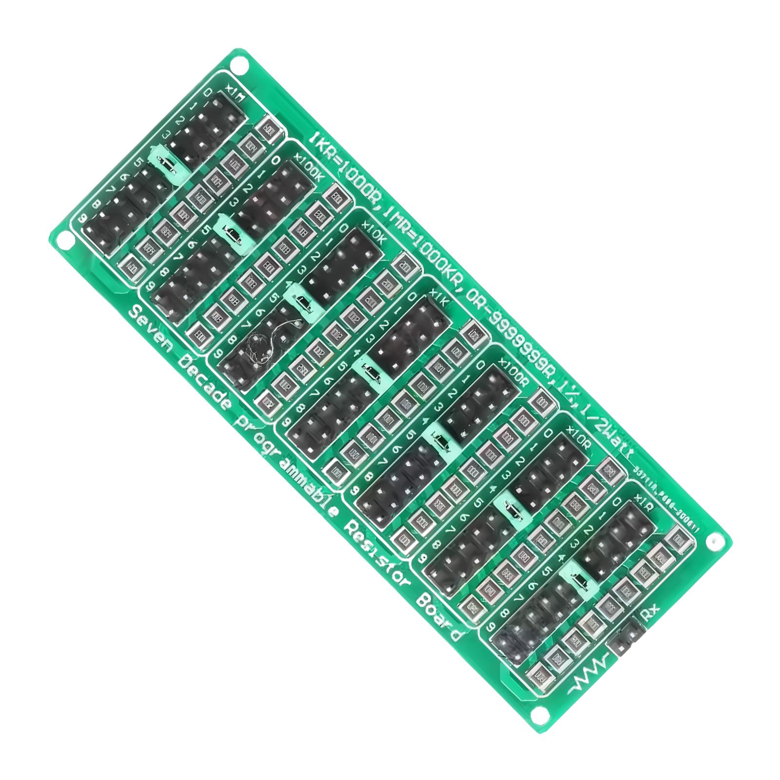 

PCB дозволяє гнучко встановлювати діапазон опору за допомогою восьмисегментної резисторної плати