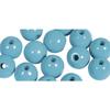 Perles en bois FSC 100%, polies, 10mm ø, turquoise, 52 pièces