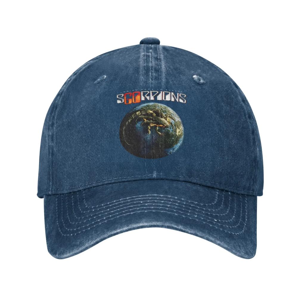 Scorpions European Tour  Sun Baseball Cap  Fashion Unisex Adult Washed Trucker Hat Custom DIY Running Hippie Baseball Caps