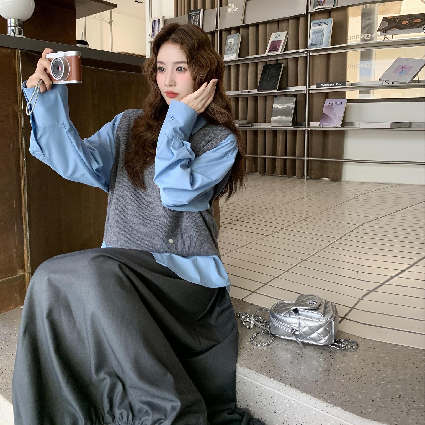 

Korean Academy Style Women s Slimming Three-Piece Set: Early Autumn 2025 L