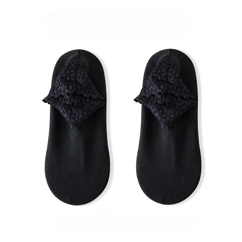 Women's Autumn Winter Thickened Warm Fleece Socks Lace Ankle Socks Non-slip Floor Socks