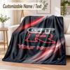 Custom Text Flannel Blanket Nissan GT-R Print Warm Cozy Blanket Home Sofa Bedding