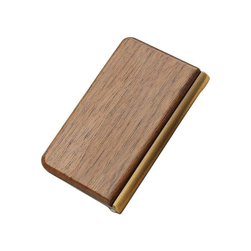 Walnut Flip Handle No-drill Invisible Drawer Handle Modern Minimalist Wardrobe Cabinet Concealed Door Kitchen Cabinet Handle