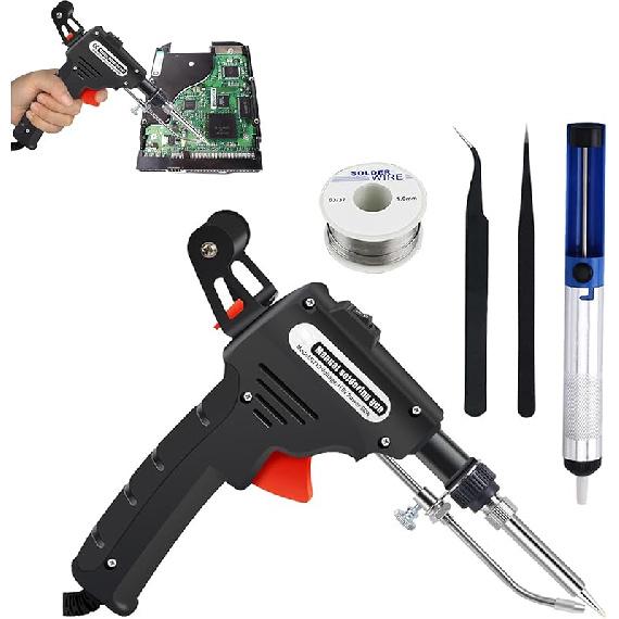 Multi-Function Iron Welder, Soldering Gun Automatic Hand-held Solder Iron Kit, Electric Welding Gun for One-hand Welding Repair & DIY, with