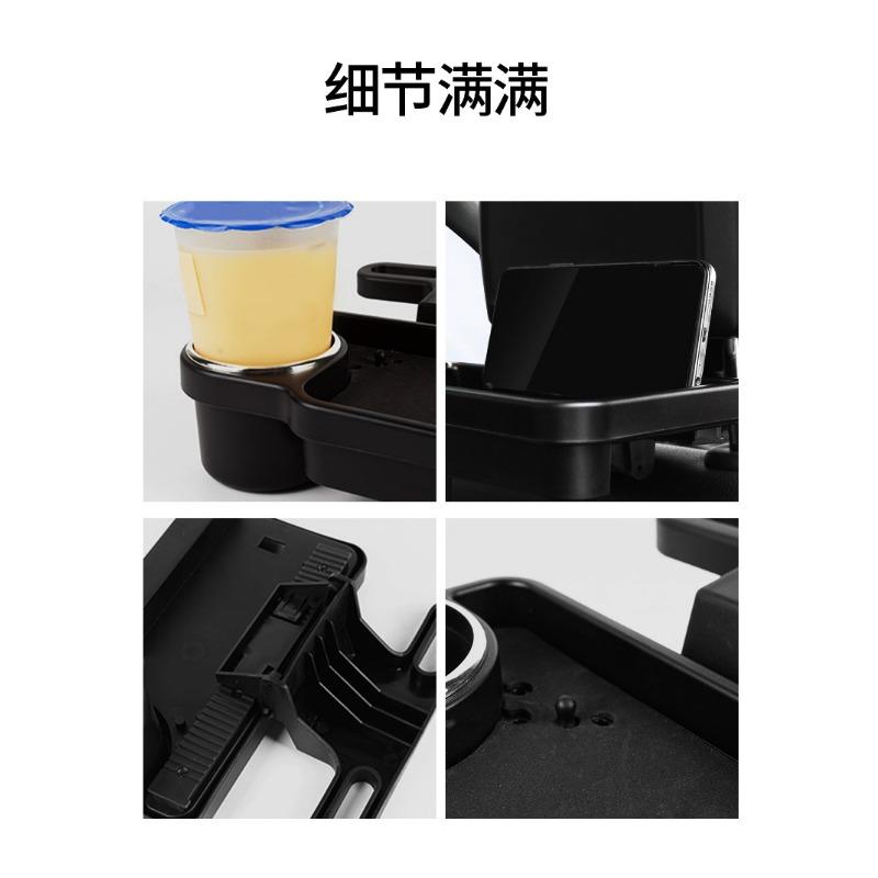 Foldable Car Seat Back Dining Tray Drink Holder Phone Stand For Car Interior Use