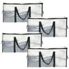 4Pcs Waterproof Woven Storage Bag Large Space Heavy Duty 3 Side Zip Design Moving Organiser for Luggage Clothes Bedding