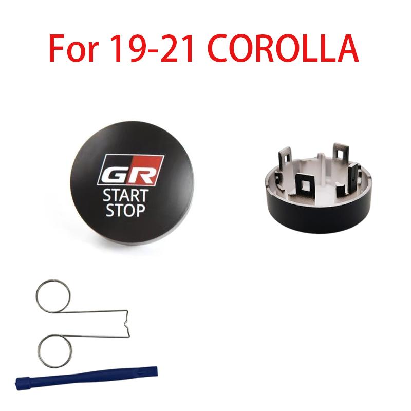 1pc Engine START STOP Button Car Accessories Key Decor for GR GAZOO RACING RAV4 Mirai Camry Corolla Crown Levin Reiz