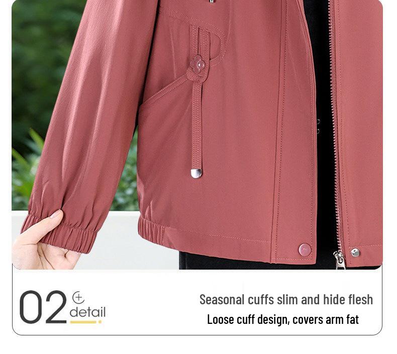 Spring Windbreaker: Stylish 2026 Loose Fit Jacket for Young, Middle-Aged, and Elderly Women
