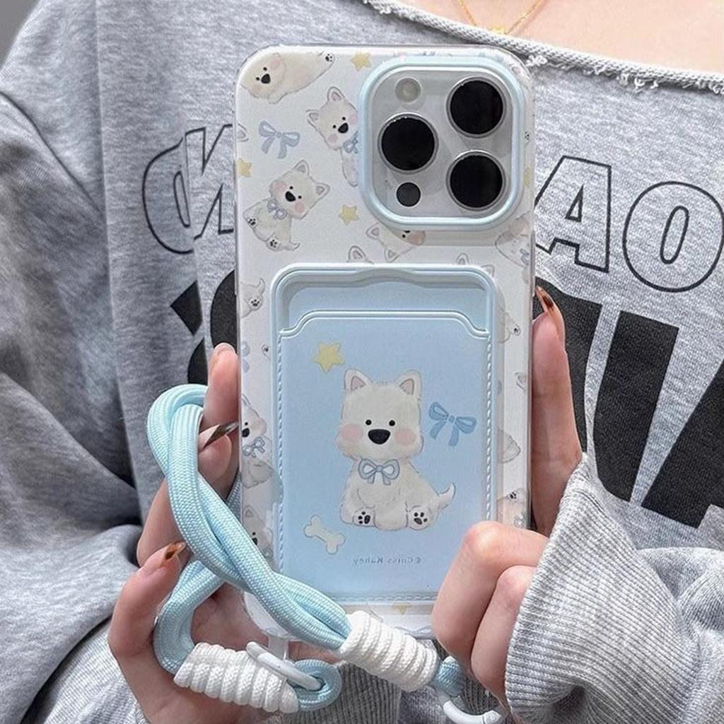 Mobile Phone Case, Small Dog, Internet Celebrity, Fully Wrapped Edge, Airbag, Anti Fall, Fashionable Trend, High-end Feeling, Hanging Rope