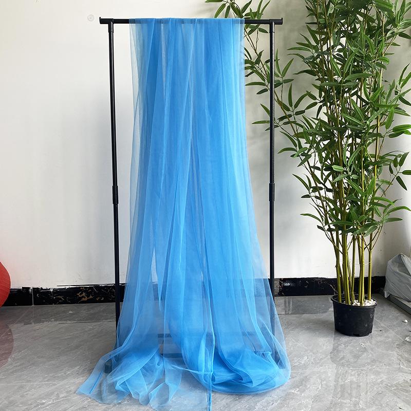 White Gauze Wedding Arch & Ceiling Drape – Chinese Style Outdoor Photo Backdrop