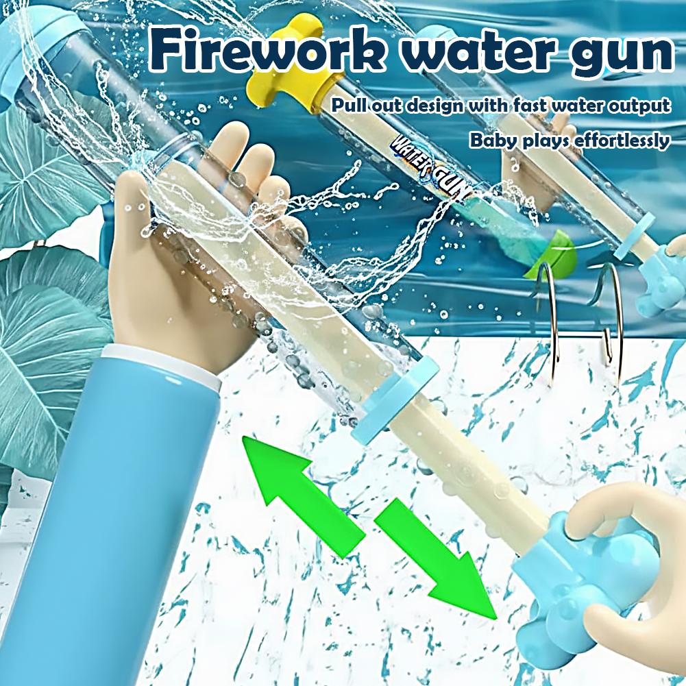 Pull-Back Water Gun With Flower Spray Toy For Kids Outdoor Play Summer Pool Beach Lawn Games Interactive Toy