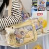 Stylish Transparent Versatile Shoulder Bag Women Fashion Crossbody Bags Large Capacity Simple College School Messenger Bag