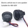 Universal Motorcycle Electric Horn 48V 60V Waterproof Round Loud Horn Speakers for Scooter Moped Dirt Bike ATV Durable