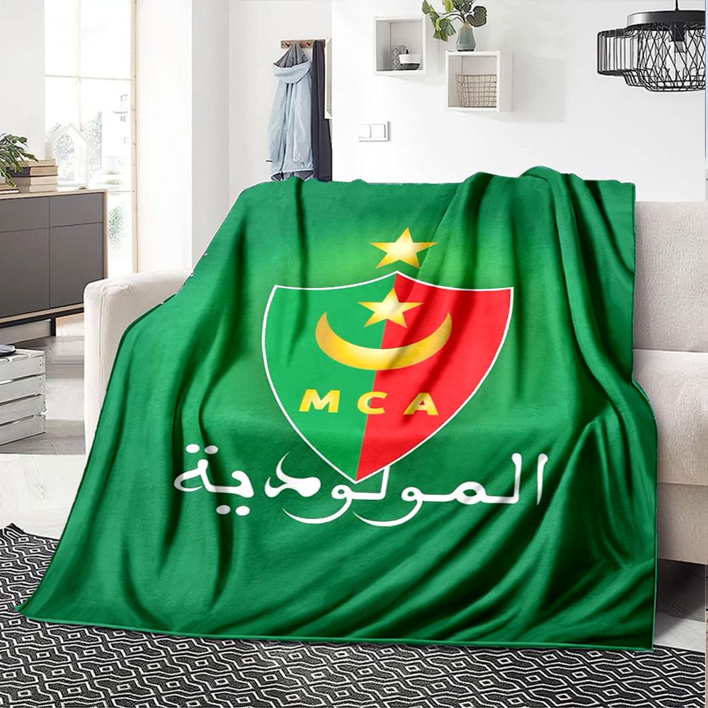 MCA MOULOUDIA LOGO Print Flannel Blanket High Quality Warm Comfortable Cover for All Seasons Perfect for Gifts Home Decor