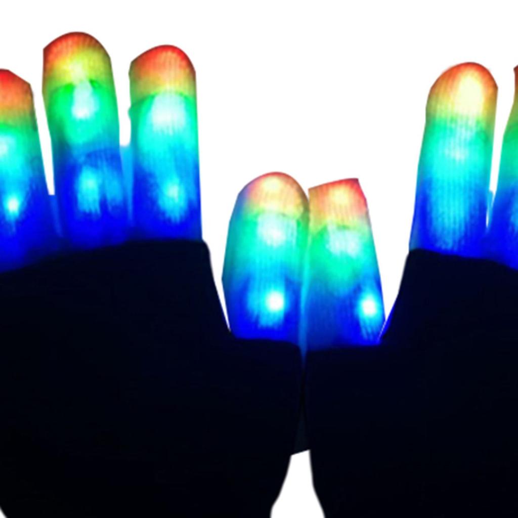 ing Neon Gloves Rave Party Supplies Colorful Glow Finger Lights for Dark Halloween