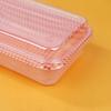 10Pcs Plaid Disposable Rectangular Plastic Packing Box With Lid Cream Cake Sale Package Box Picnic Bento Sushi Bread Containers