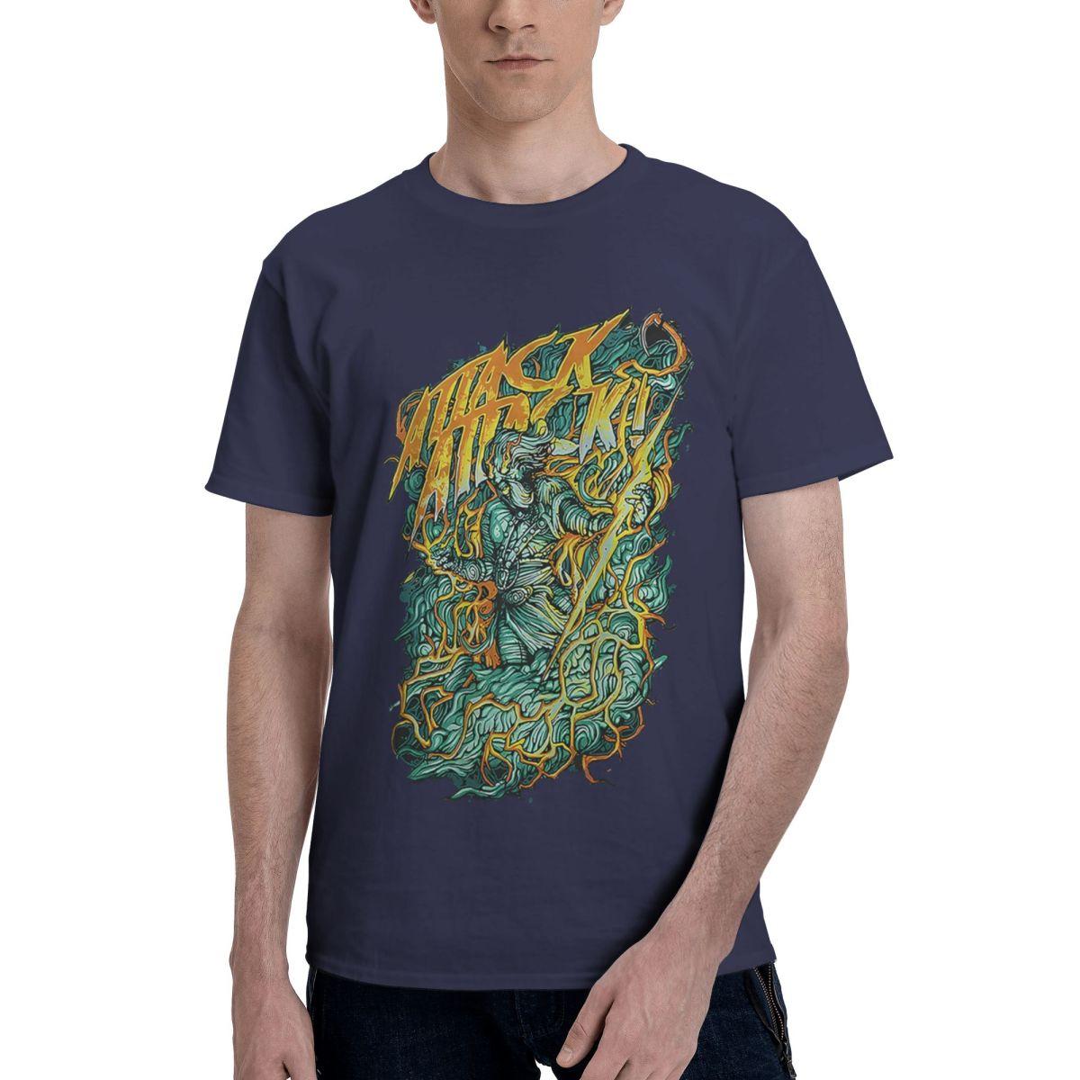 

Attack Band 1 100 Cotton Casual Breathable Confortable Top Mens Designer Clothes Mens Wear 4XL