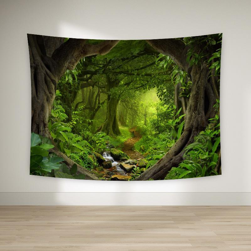 Natur Wald Tapisserie Hause Dekoration Hintergrund Wand Tuch Landschaft HD Natur Hängen Tuch Wohnzimmer Schlafzimmer