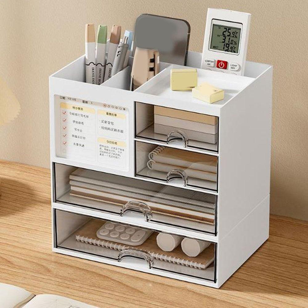 Reasonable Partition Drawer Storage Box Plastic Pen Holder Multipurpose Desk Organizer  School