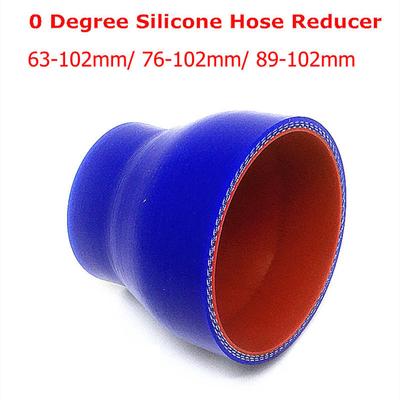 0 Degree Silicone Hose Reducer 63-102mm/76-102mm/89-102mm/2.5"-4" Intercooler Turbo Intake Pipe Coupler Hose Length 76mm