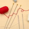 5Pcs Stainless Steel Double Pointed Knitting Needle with 2 Straight Single Pointed Knitting Needle for Beginner Knitting